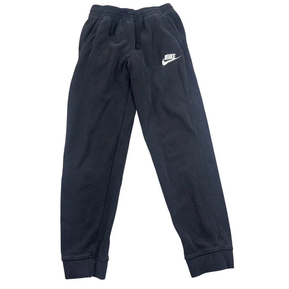 Nike Joggers Boys Large Black Fleece Athletic Sweatpants Sportswear Activewear